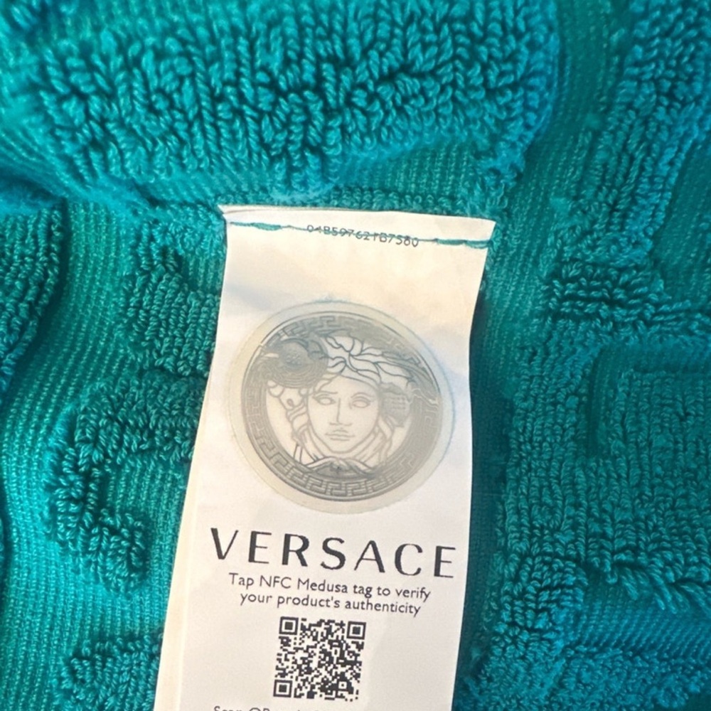 Versace Teal and Gold Robe - Picture 4 of 5
